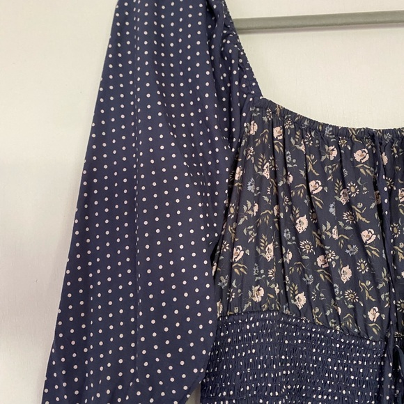 Christy Dawn Navy Floral Long Sleeve Dress - Picture 2 of 4